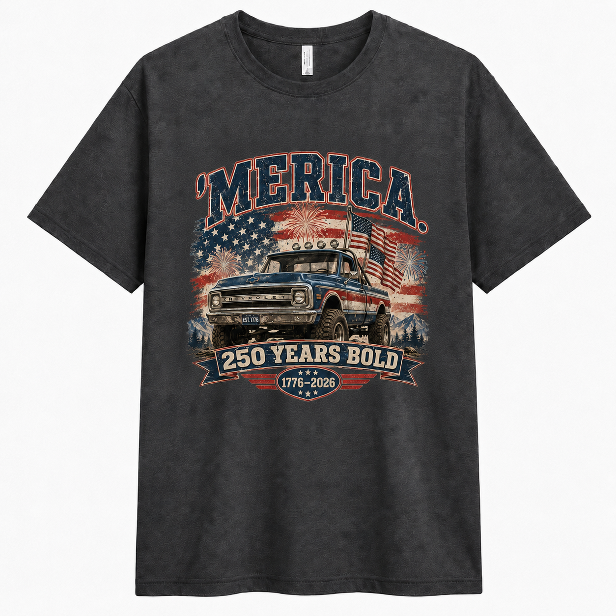 Men’s ’Merica 250 Vintage Pickup Graphic Tee - Bellkmart