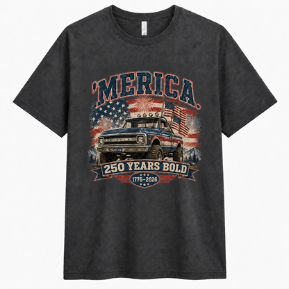 Men’s ’Merica 250 Vintage Pickup Graphic Tee - Bellkmart