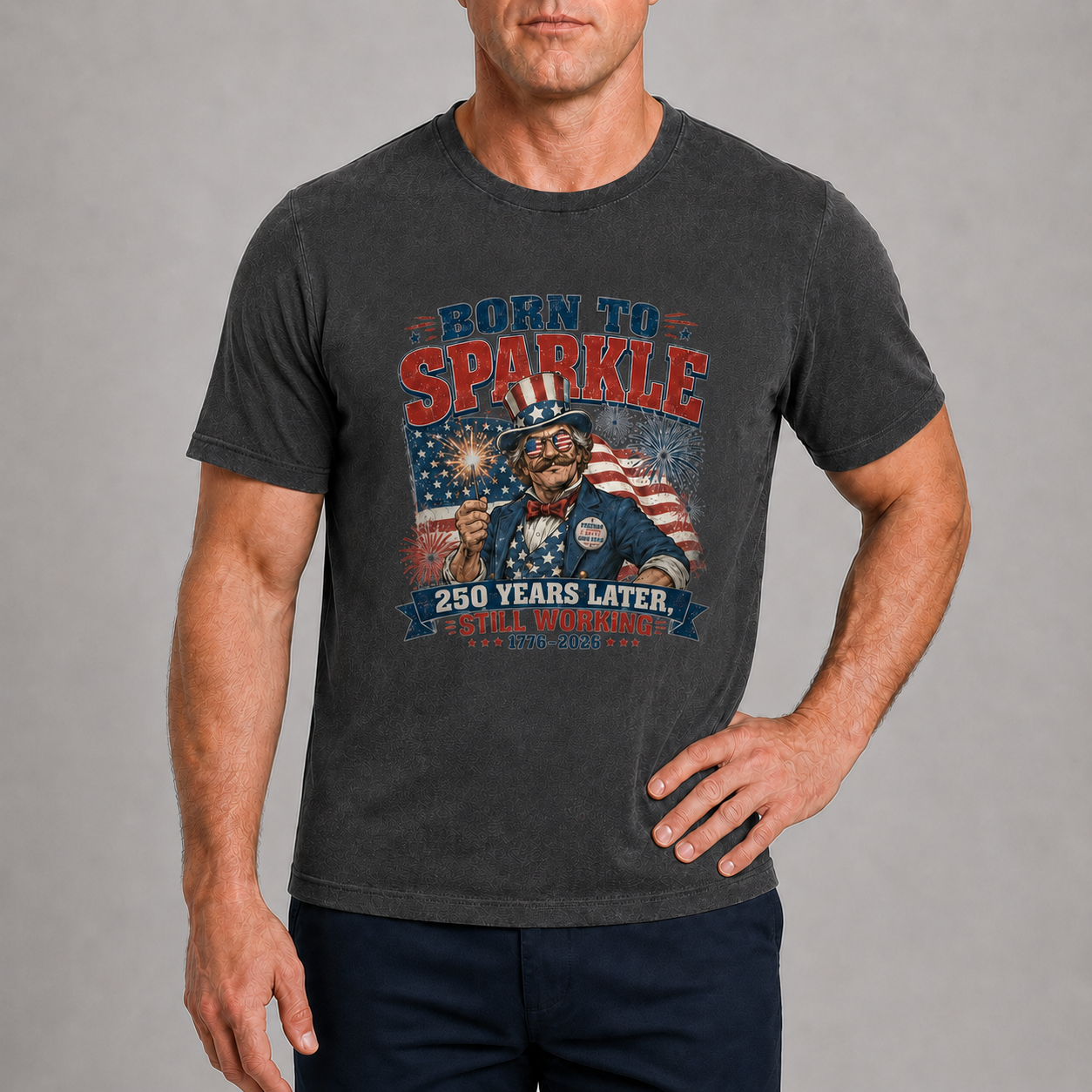 Men’s Born to Sparkle Still Working Tee - Bellkmart