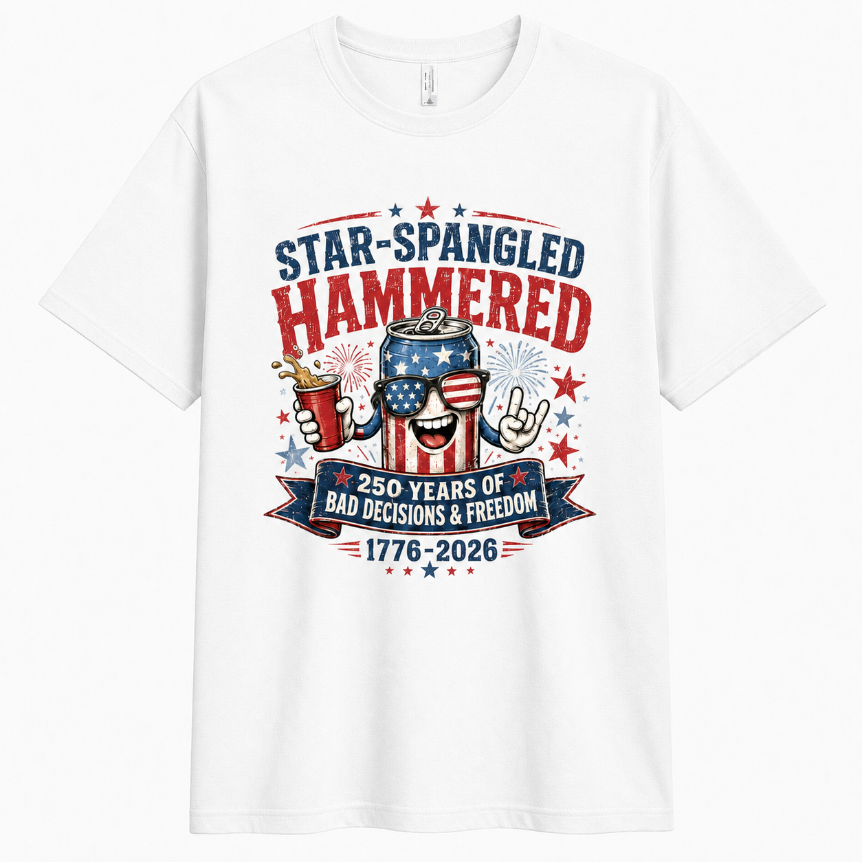 Men’s Star-Spangled Hammered Party Tee - Bellkmart