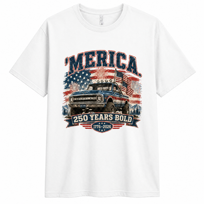 Men’s ’Merica 250 Vintage Pickup Graphic Tee - Bellkmart
