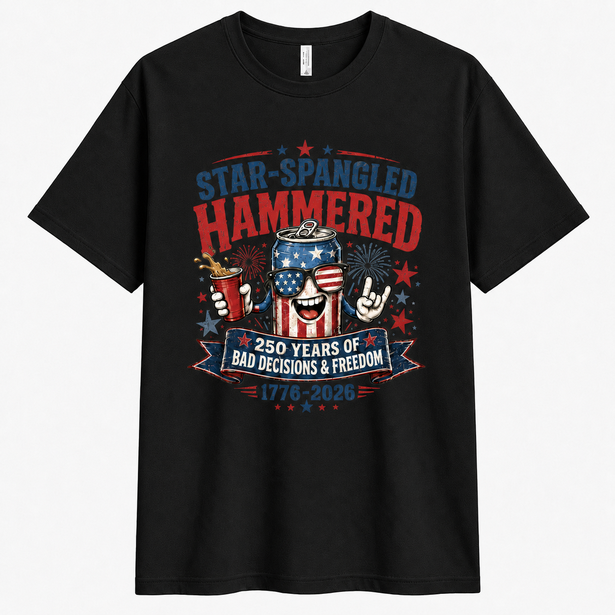 Men’s Star-Spangled Hammered Party Tee - Bellkmart