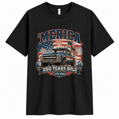 Men’s ’Merica 250 Vintage Pickup Graphic Tee - Bellkmart