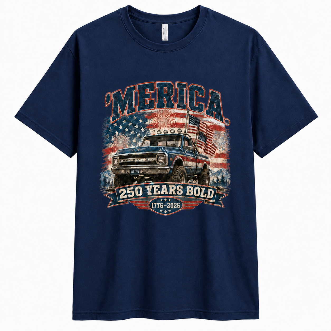 Men’s ’Merica 250 Vintage Pickup Graphic Tee - Bellkmart