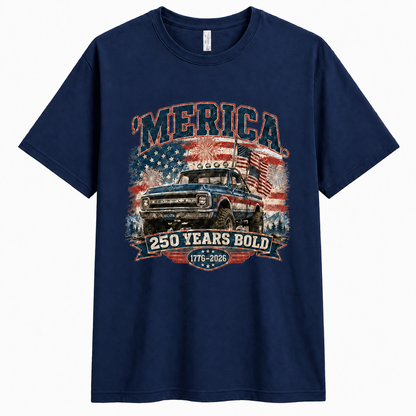 Men’s ’Merica 250 Vintage Pickup Graphic Tee - Bellkmart