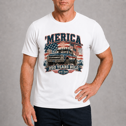 Men’s ’Merica 250 Vintage Pickup Graphic Tee - Bellkmart