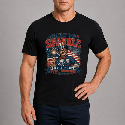 Men’s Born to Sparkle Still Working Tee - Bellkmart