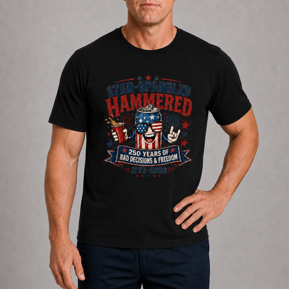 Men’s Star-Spangled Hammered Party Tee - Bellkmart