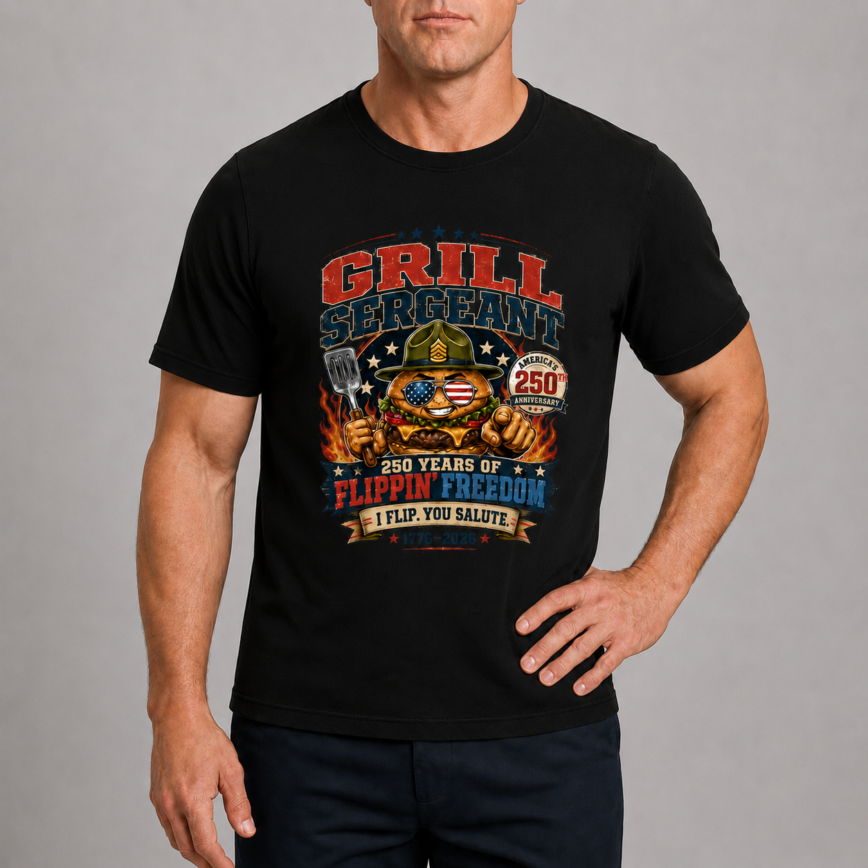 Men’s Grill Sergeant 250 BBQ Graphic Tee - Bellkmart