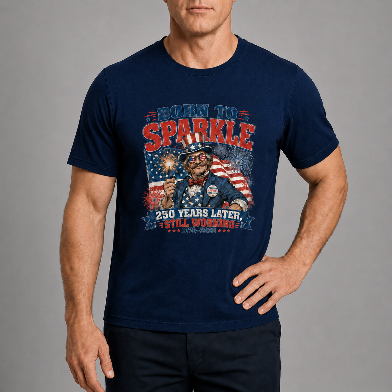 Men’s Born to Sparkle Still Working Tee - Bellkmart