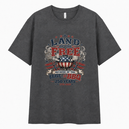 Men’s Land of the Free BBQ 250 Tee - Bellkmart