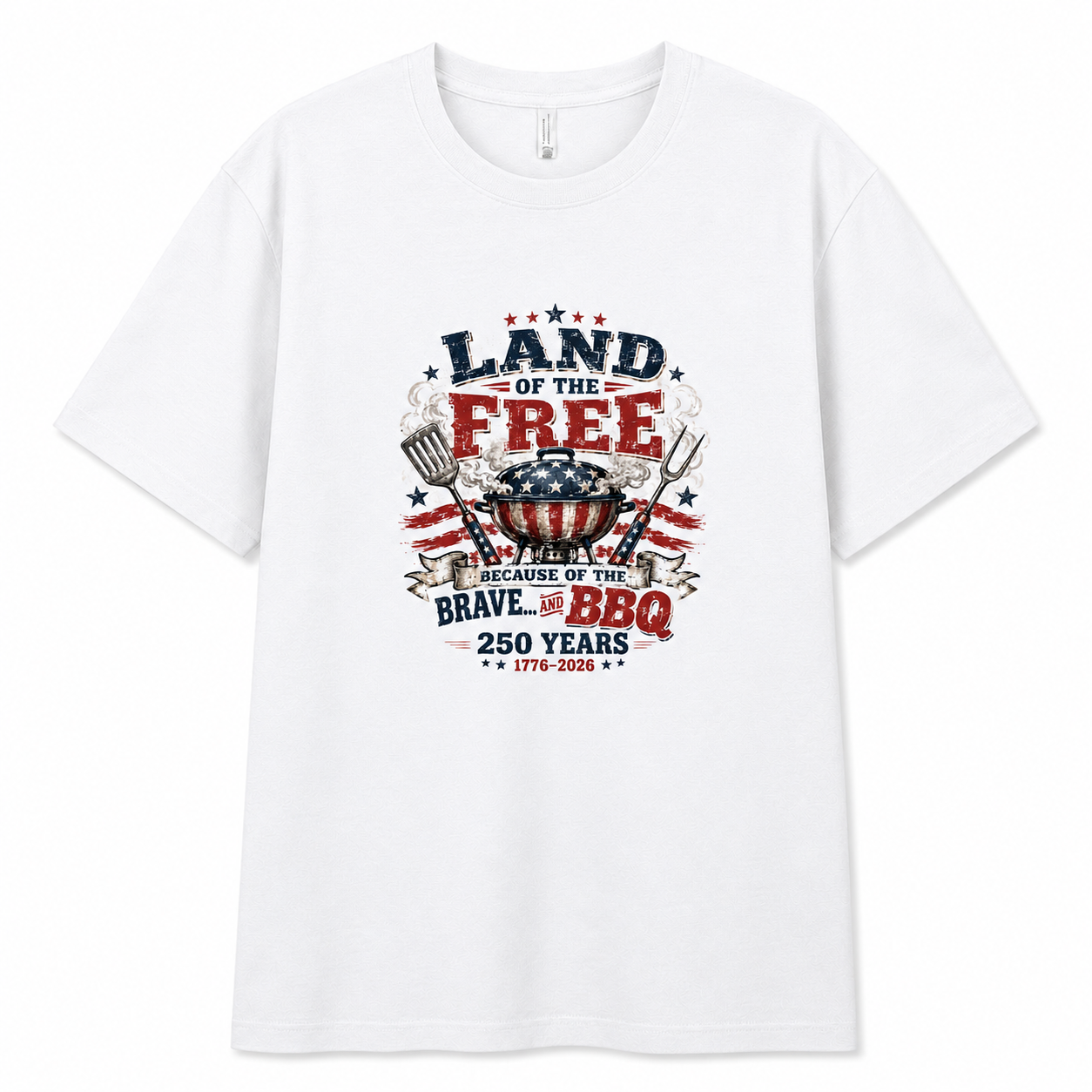 Men’s Land of the Free BBQ 250 Tee - Bellkmart