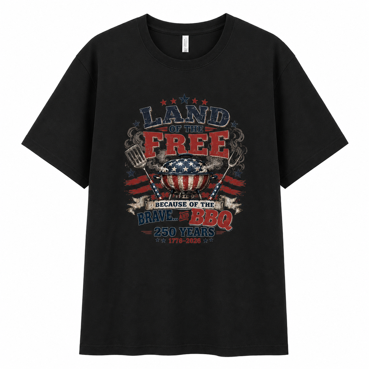 Men’s Land of the Free BBQ 250 Tee - Bellkmart