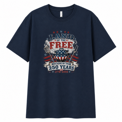 Men’s Land of the Free BBQ 250 Tee - Bellkmart