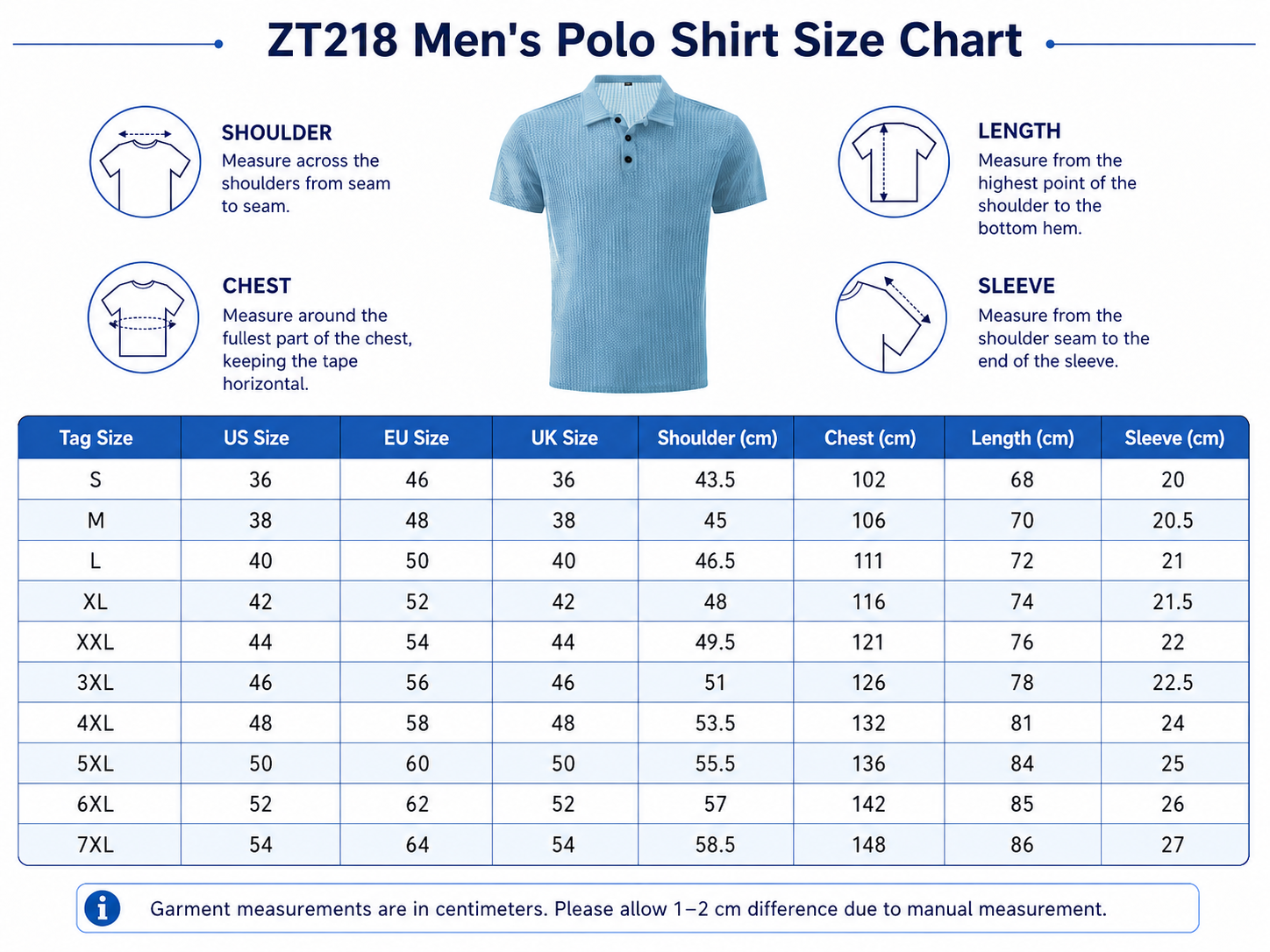 LuxeKnit™ Men’s Ice Silk Mesh Polo Shirt - Light Blue - Bellkmart