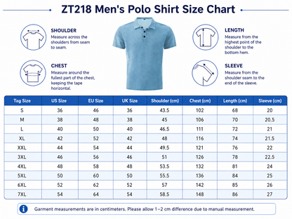 LuxeKnit™ Men’s Ice Silk Mesh Polo Shirt - Light Blue - Bellkmart