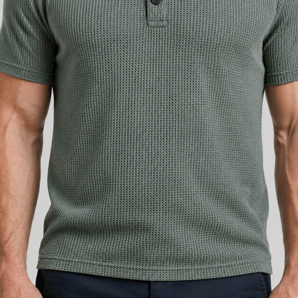 LuxeKnit™ Men’s Ice Silk Mesh Polo Shirt - Light Blue - Bellkmart