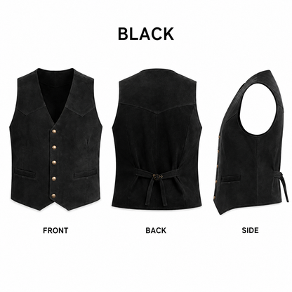 Men's Casual Suede Vest - Bellkmart