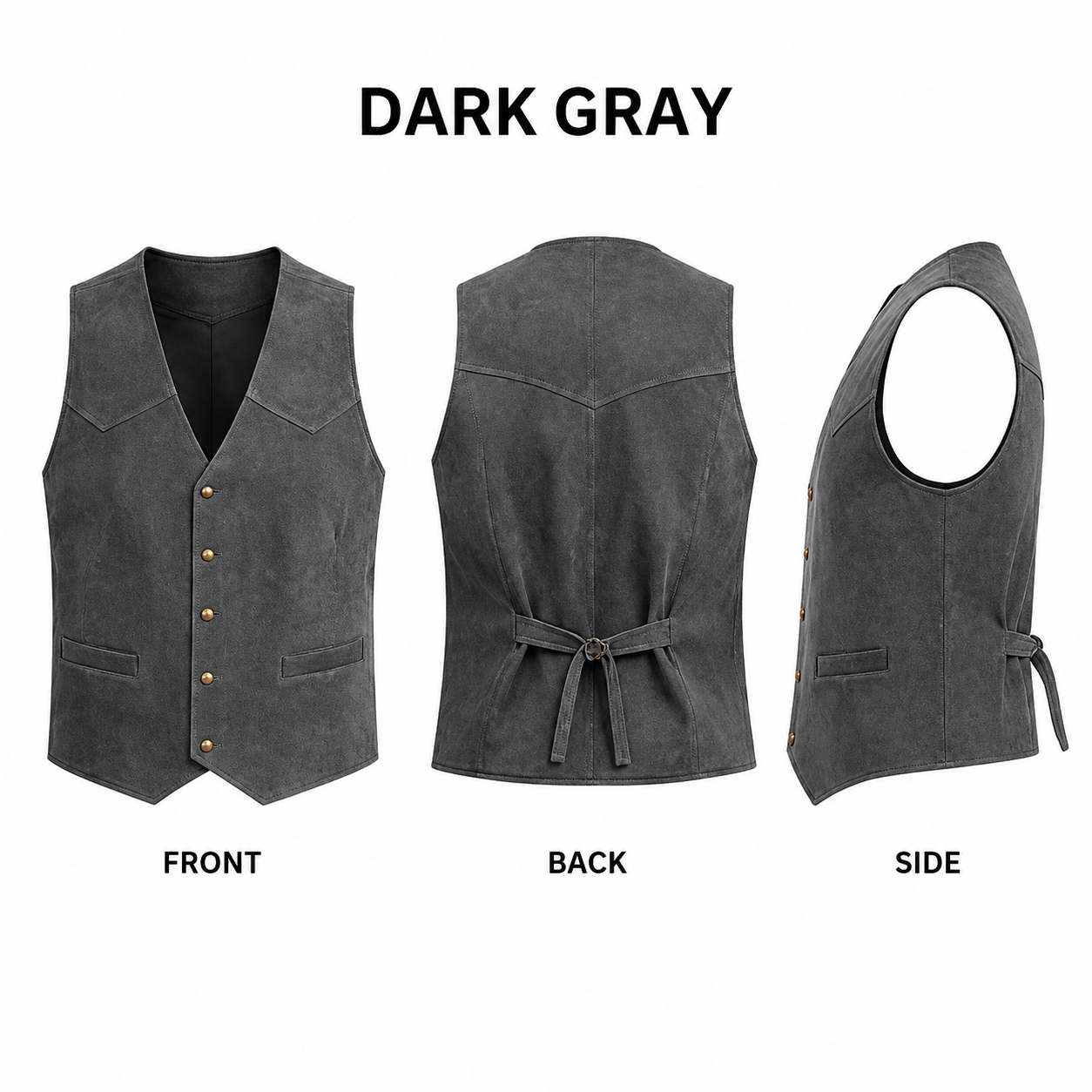 Men's Casual Suede Vest - Bellkmart