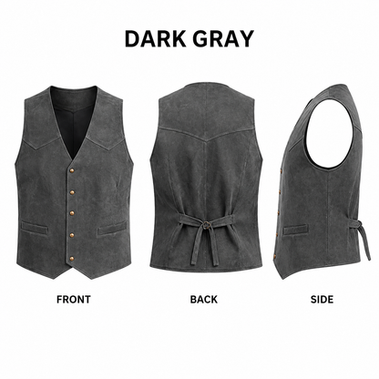 Men's Casual Suede Vest - Bellkmart