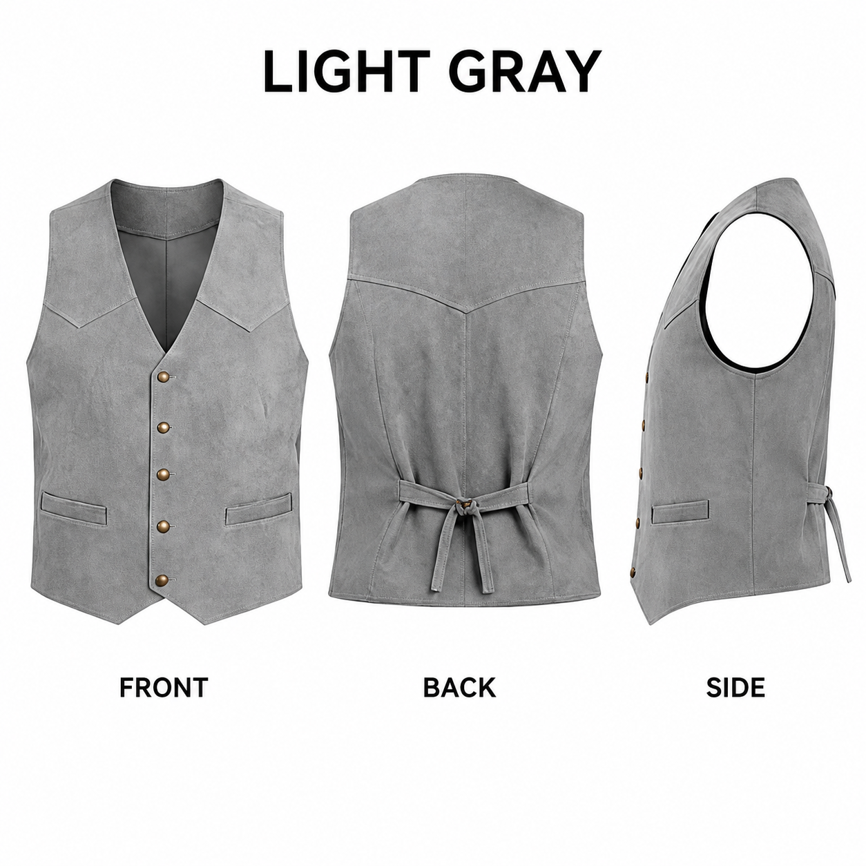 Men's Casual Suede Vest - Bellkmart