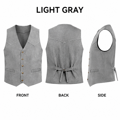 Men's Casual Suede Vest - Bellkmart