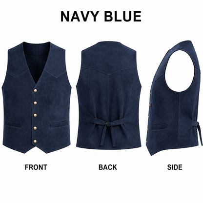 Men's Casual Suede Vest - Bellkmart