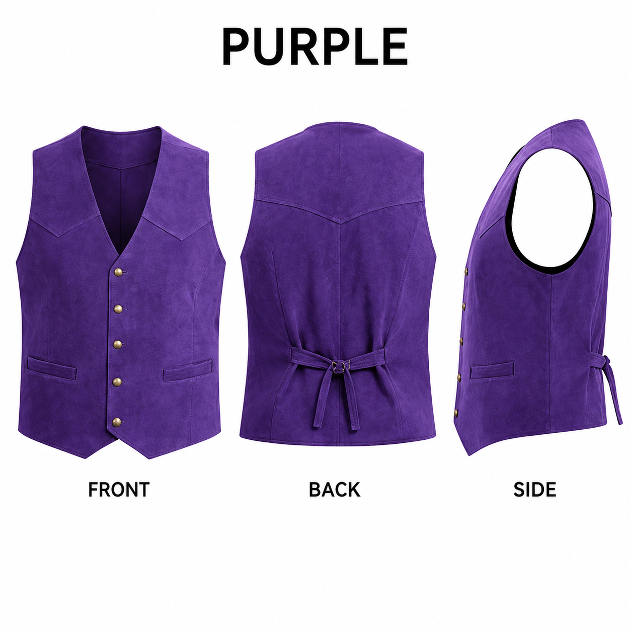 Men's Casual Suede Vest - Bellkmart