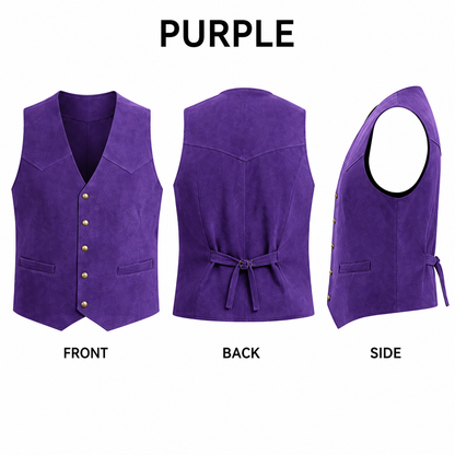 Men's Casual Suede Vest - Bellkmart