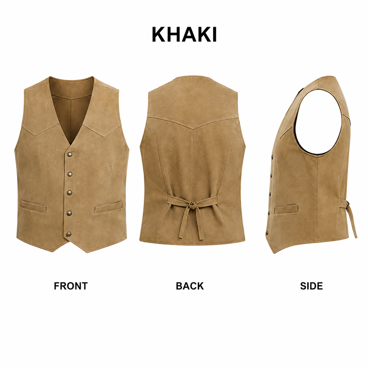 Men's Casual Suede Vest - Bellkmart