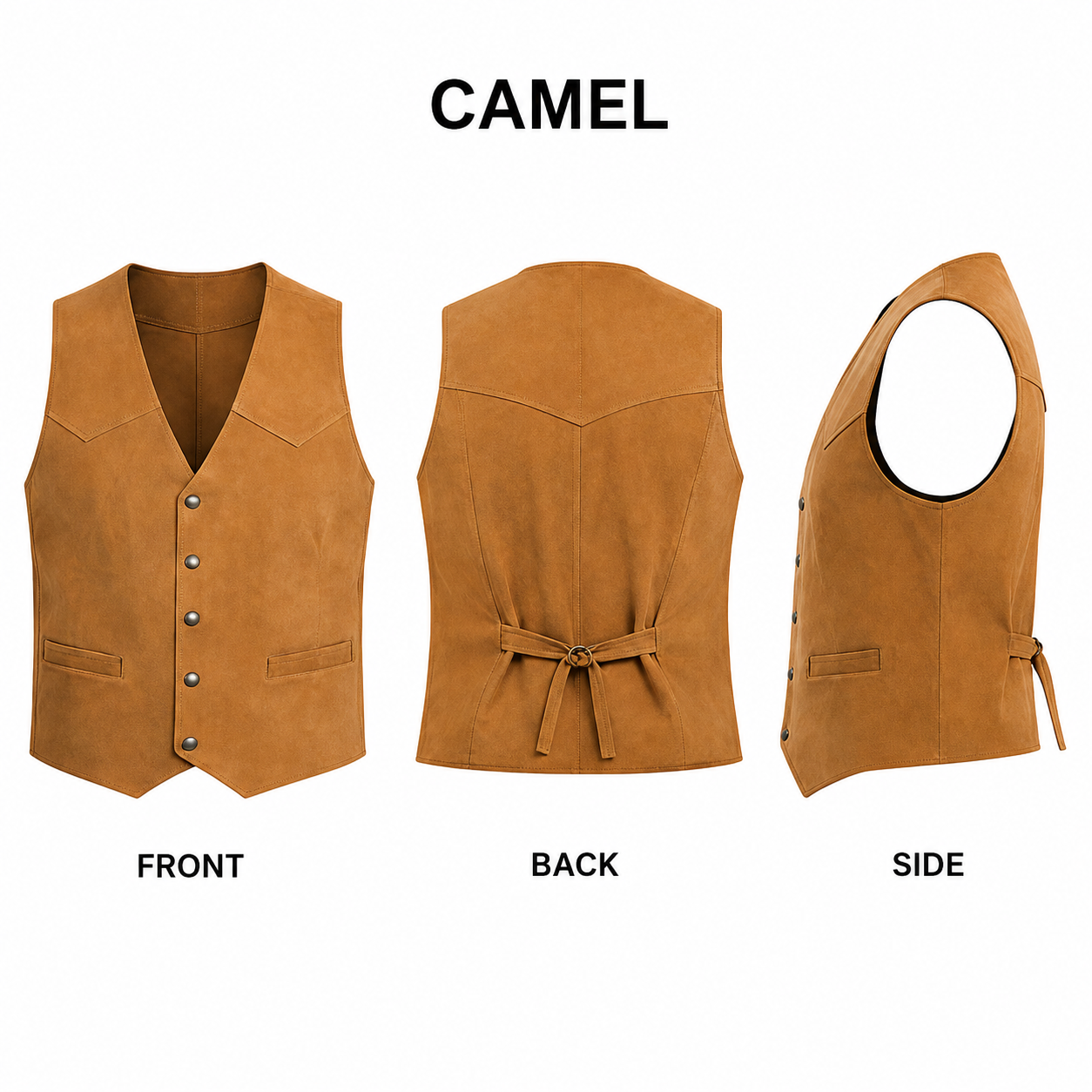 Men's Casual Suede Vest - Bellkmart