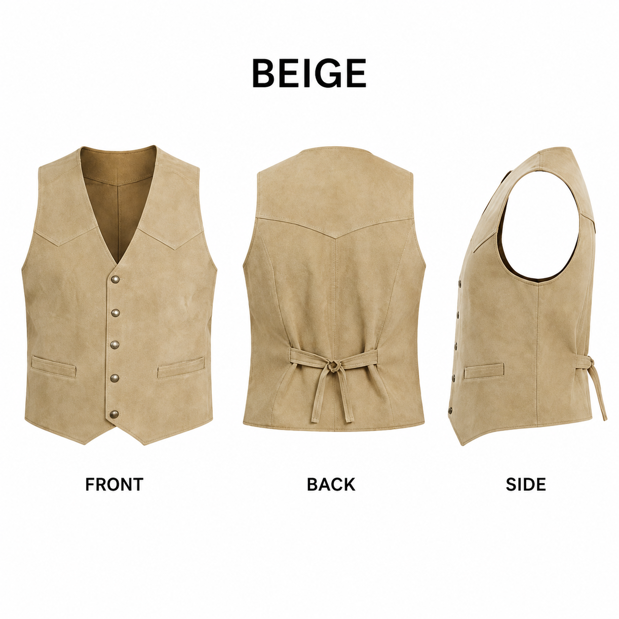 Men's Casual Suede Vest - Bellkmart