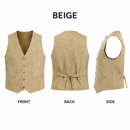 Men's Casual Suede Vest - Bellkmart