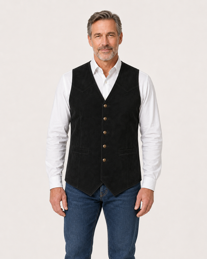 Men's Casual Suede Vest - Bellkmart