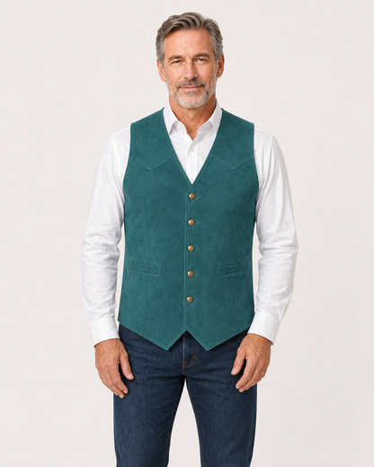 Men's Casual Suede Vest - Bellkmart