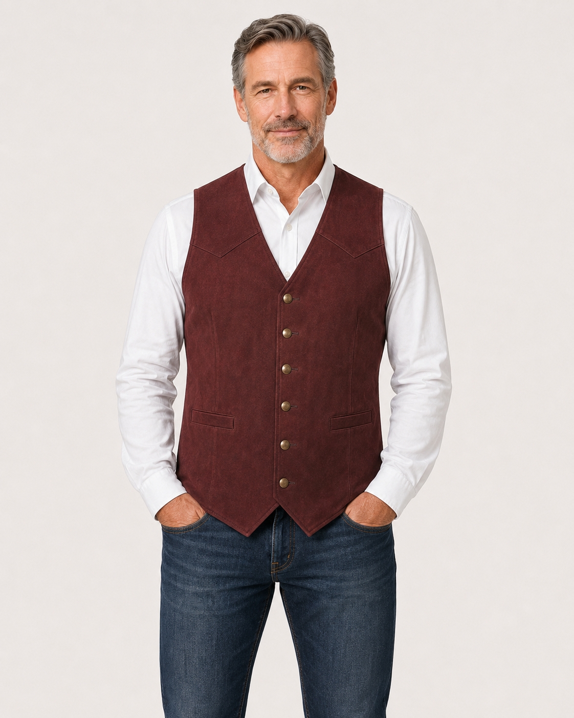 Men's Casual Suede Vest - Bellkmart