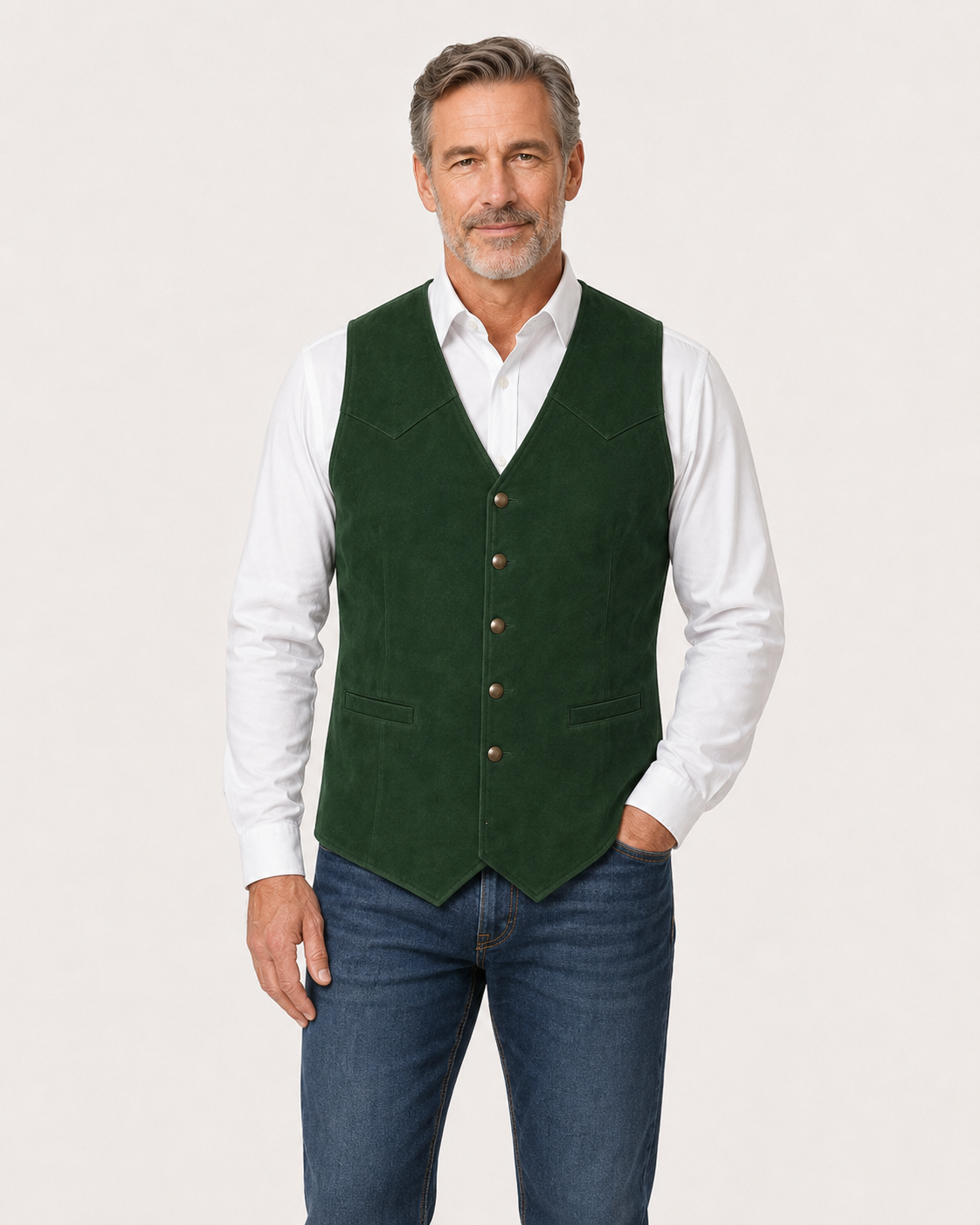 Men's Casual Suede Vest - Bellkmart