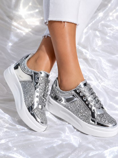 Bellkmart Spark-Step Glitter Sneakers - Bellkmart