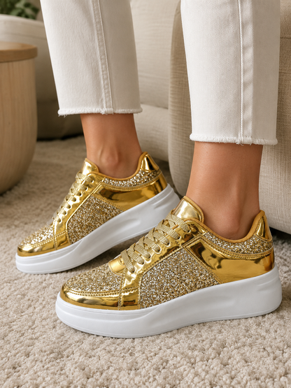 Bellkmart Spark-Step Glitter Sneakers - Bellkmart