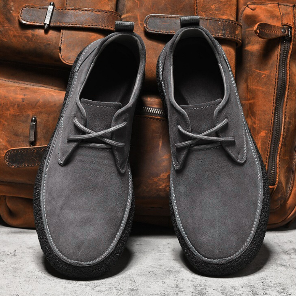 Suede Retro Chunky Casual Shoes - Bellkmart