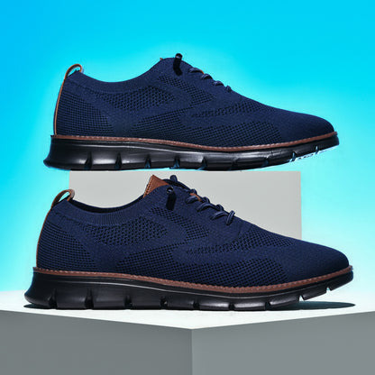 Black Sole Super Comfy breathable Orthopedic Mesh Sneakers For Wide Feet - Navy Blue - Bellkmart