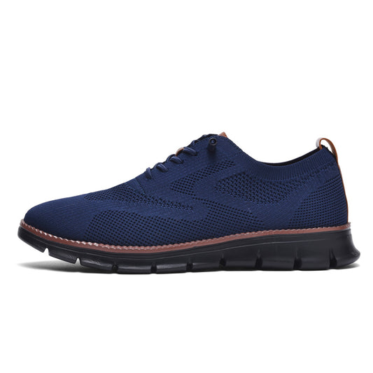 Black Sole Super Comfy breathable Orthopedic Mesh Sneakers For Wide Feet - Navy Blue - Bellkmart