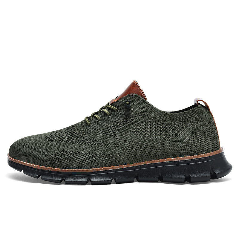 Black Sole Super Comfy breathable Orthopedic Mesh Sneakers For Wide Feet - Olive - Bellkmart