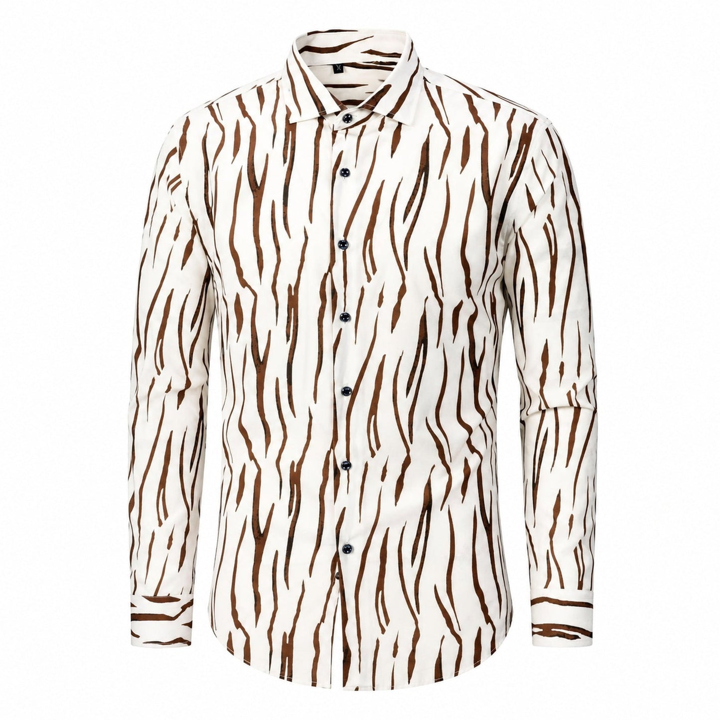 Drift men's abstract print roll-sleeve shirt in Sand Ripple, view 01