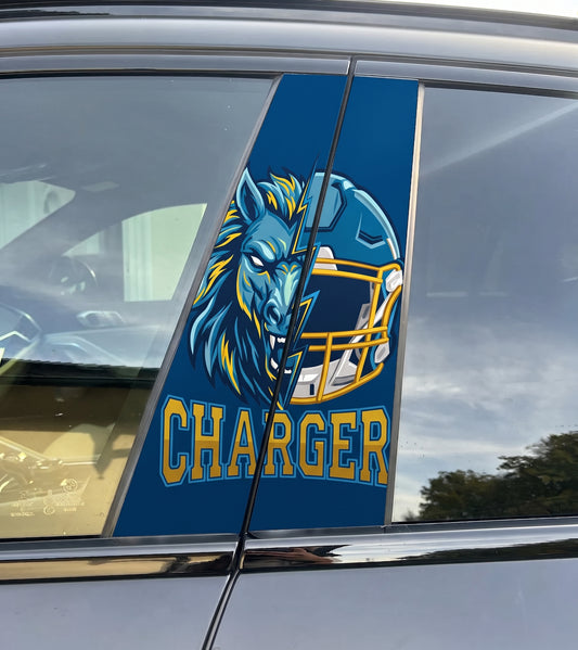 Los Angeles Chargers Car Pillar Wrap - Universal Fit