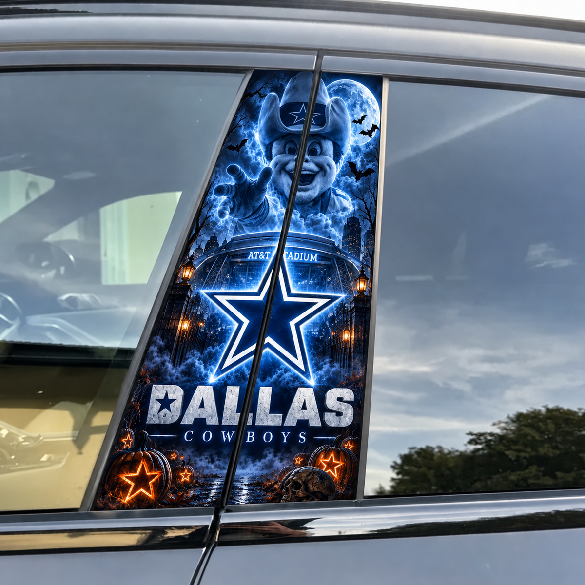 Halloween Dallas Cowboys Car Pillar Wrap - Universal Fit