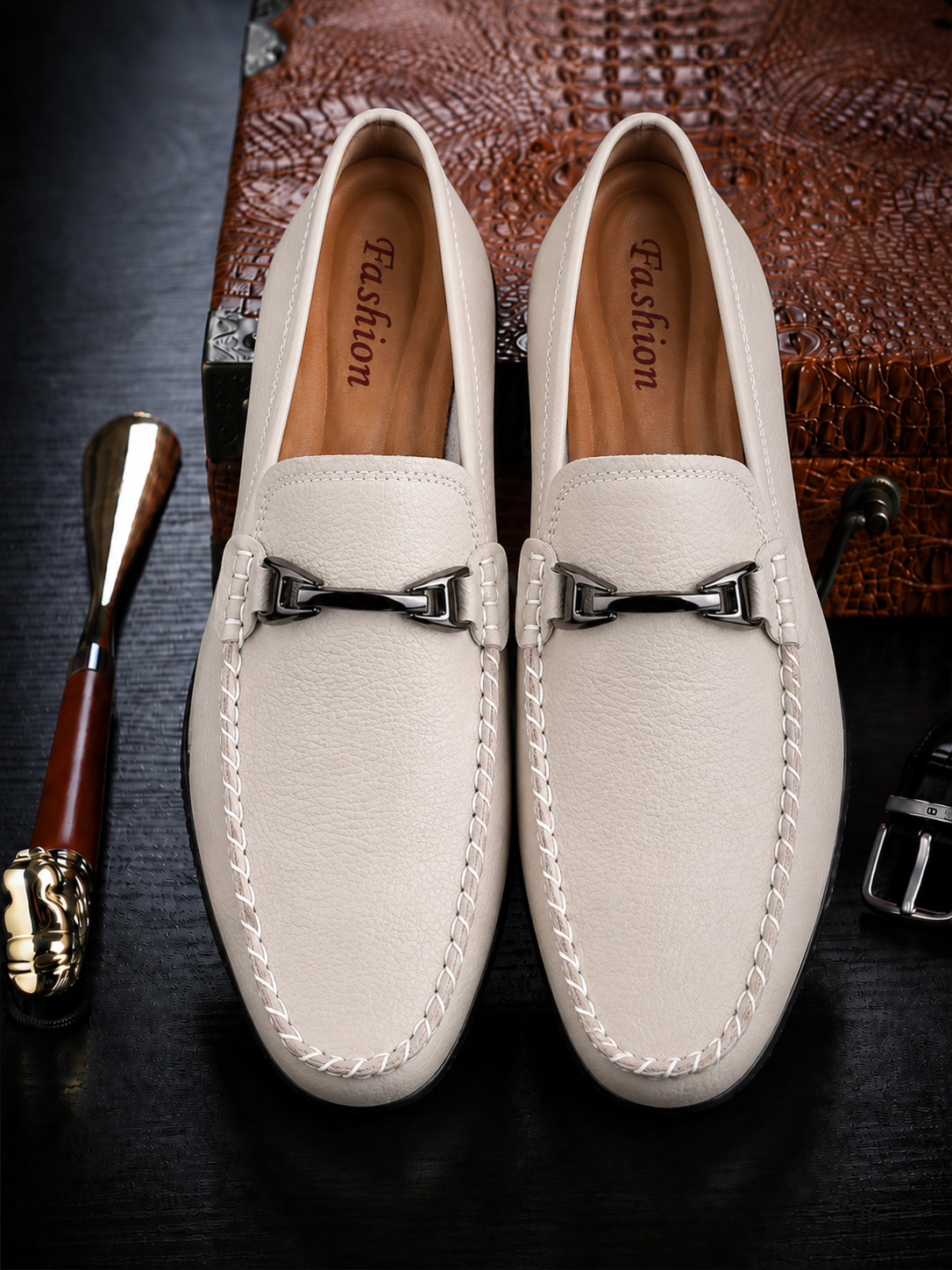 Harrison FlexDrive™ Men’s Leather Driving Loafers – Slip-On Casual Shoes