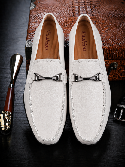 Harrison FlexDrive™ Men’s Leather Driving Loafers – Slip-On Casual Shoes