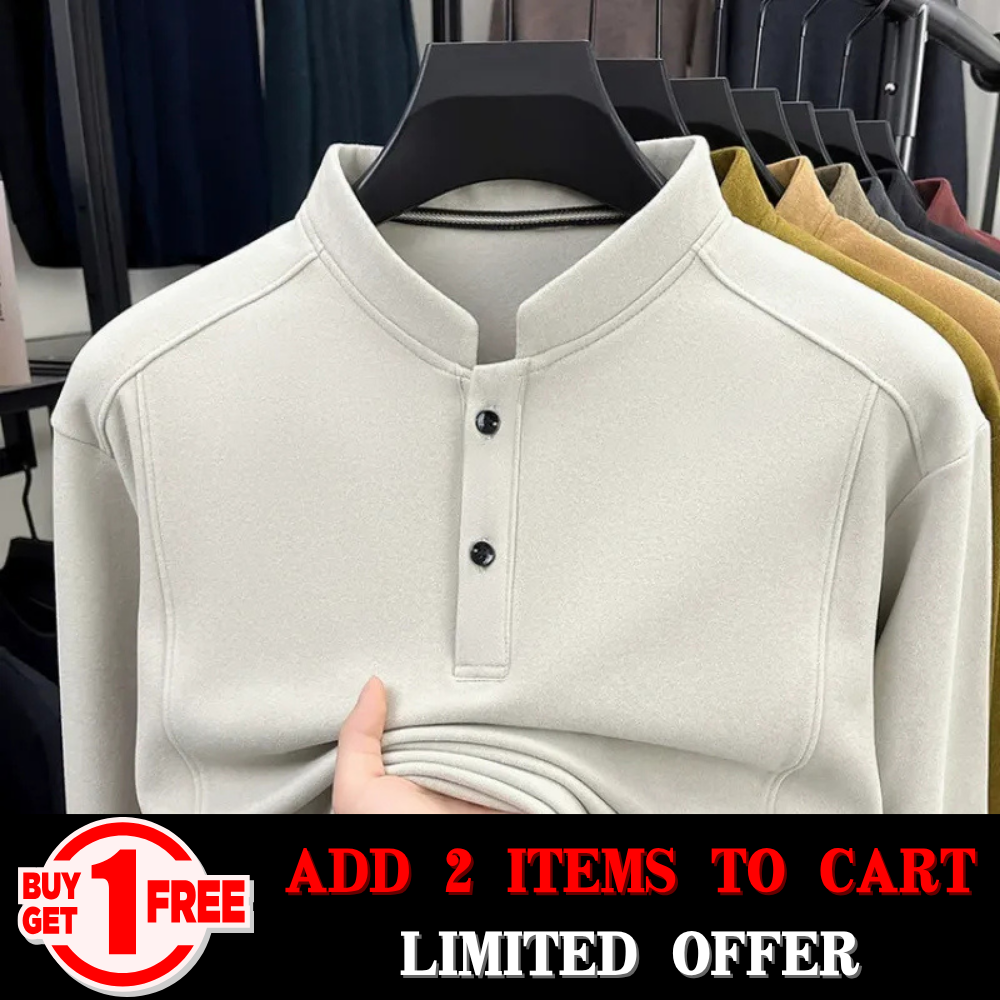 Limited offer - Men's stand collar business casual sweatshirt - Bellkmart