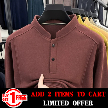 Limited offer - Men's stand collar business casual sweatshirt - Bellkmart